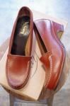 <img class='new_mark_img1' src='https://img.shop-pro.jp/img/new/icons43.gif' style='border:none;display:inline;margin:0px;padding:0px;width:auto;' />DEAD STOCK 50'S HEEL LOAFER SHOES(BRN)