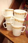 VINTAGE PYREX BUTTERFLY GOLD MUG CUP