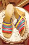 <img class='new_mark_img1' src='https://img.shop-pro.jp/img/new/icons43.gif' style='border:none;display:inline;margin:0px;padding:0px;width:auto;' />70'S RAINBOW COLOR COLK WEDGE MULE SANDAL