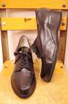 DEAD STOCK 50'S60'S  V-TIP LOW WEDGE LACE UP SHOES(BLK)