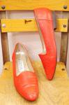 80'S CONNIE POINTED TOE FLAT PUNPS(I.RED)