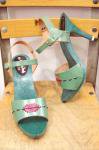 DEAD STOCK 70'S ANKLE STRAP HIGH HEEL SANDAL(GRNMADE IN ITALY)