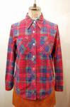 <img class='new_mark_img1' src='https://img.shop-pro.jp/img/new/icons43.gif' style='border:none;display:inline;margin:0px;padding:0px;width:auto;' />80'S  CHECK PRINTED FLANNEL LONG SLEEVE SHIRTS (RED/NVY/GRN)