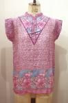 <img class='new_mark_img1' src='https://img.shop-pro.jp/img/new/icons43.gif' style='border:none;display:inline;margin:0px;padding:0px;width:auto;' />DEAD STOCK 70'S FLOWER PRINTED FRENCH SLEEVE TUNIC TOPS (PNK/L.BLE/WHT/G.BEIGE)
