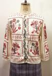 <img class='new_mark_img1' src='https://img.shop-pro.jp/img/new/icons43.gif' style='border:none;display:inline;margin:0px;padding:0px;width:auto;' />60'S BOTANICAL PRINTED KNIT CARDIGAN (WHT/GRY/RED)