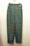 <img class='new_mark_img1' src='https://img.shop-pro.jp/img/new/icons43.gif' style='border:none;display:inline;margin:0px;padding:0px;width:auto;' />DEAD STOCK 60'S CHECK WOOL SABRINA PANTS (TQ/Y.GRN/BLK)