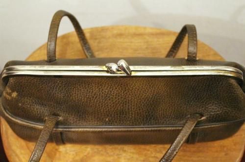 50 S 60 S LETISSE LEATHER HAND BAG D.BRN 50 OFF 8800