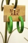 <img class='new_mark_img1' src='https://img.shop-pro.jp/img/new/icons43.gif' style='border:none;display:inline;margin:0px;padding:0px;width:auto;' />VINTAGE BAKELITE HOOP EARRINGS (M.GRN)