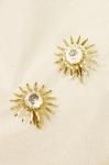 <img class='new_mark_img1' src='https://img.shop-pro.jp/img/new/icons43.gif' style='border:none;display:inline;margin:0px;padding:0px;width:auto;' />60'S SARAH COV GOLD FLOWER RHINESTONE EARRINGS (GLD)