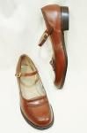 DEAD STOCK 40'S STAR BRAND MARY JANE LEATHER SHOES (BRN)