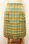 <img class='new_mark_img1' src='https://img.shop-pro.jp/img/new/icons43.gif' style='border:none;display:inline;margin:0px;padding:0px;width:auto;' />60'S PATCH POCKET CHECK WOOL SKIRT (K.GRN/GRY/BRN/YLW)