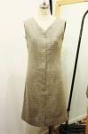 <img class='new_mark_img1' src='https://img.shop-pro.jp/img/new/icons43.gif' style='border:none;display:inline;margin:0px;padding:0px;width:auto;' />60'S CHECK V-NECK SLEEVELESS WOOL DRESS (O.WHT/L.BEN/S.GRN/L.BLE)