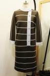 <img class='new_mark_img1' src='https://img.shop-pro.jp/img/new/icons43.gif' style='border:none;display:inline;margin:0px;padding:0px;width:auto;' />60'S LESLIE FAY BORDER JERSEY KNIT DRESS (D.BRN/P.BLE)