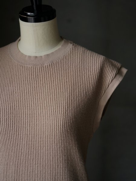 UNUSED THERMAL NO SLEEVE TEE COL.BEIGE SIZE/00/0<img class='new_mark_img2' src='https://img.shop-pro.jp/img/new/icons23.gif' style='border:none;display:inline;margin:0px;padding:0px;width:auto;' />
