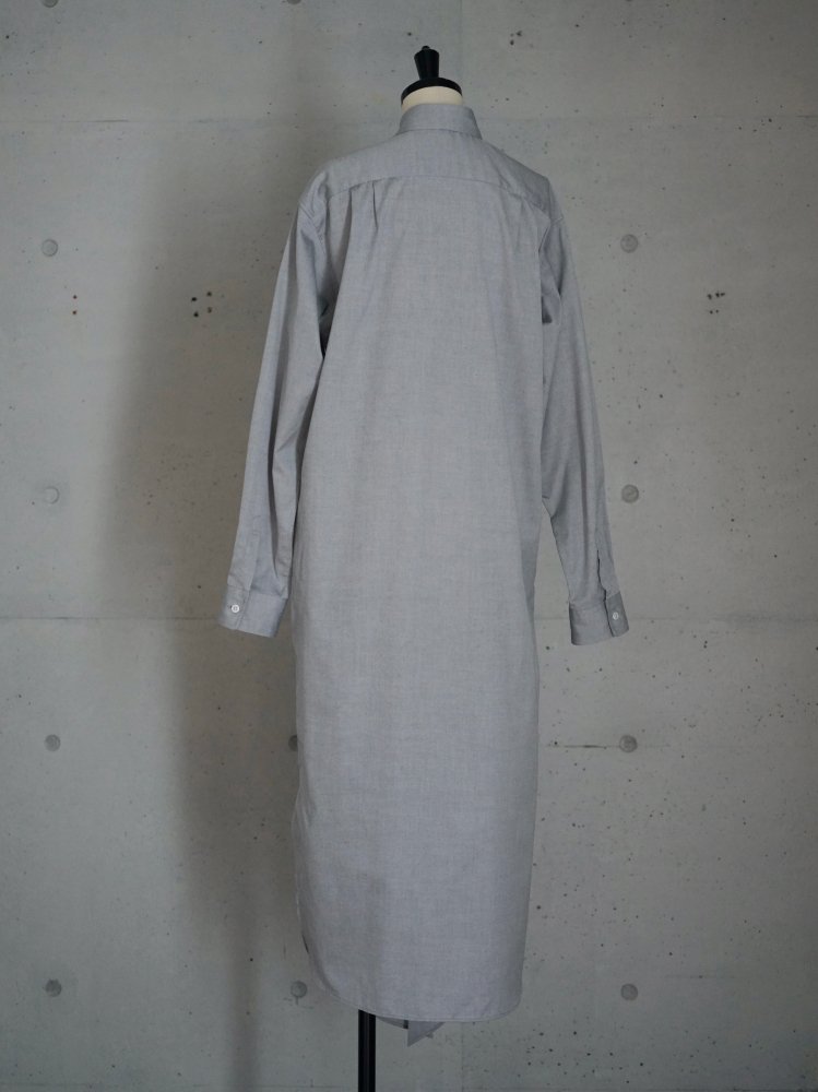 FUMIKA_UCHIDA Oxford/ Cache-coeur LONG SHIRTS / GREY - n e p