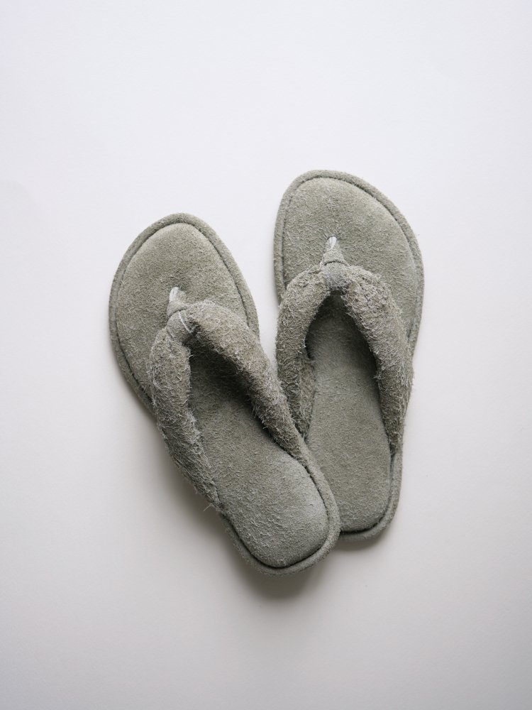 FUMIKA_UCHIDA PILE SUEDE SANDALS / GREY / BLUE - n e p