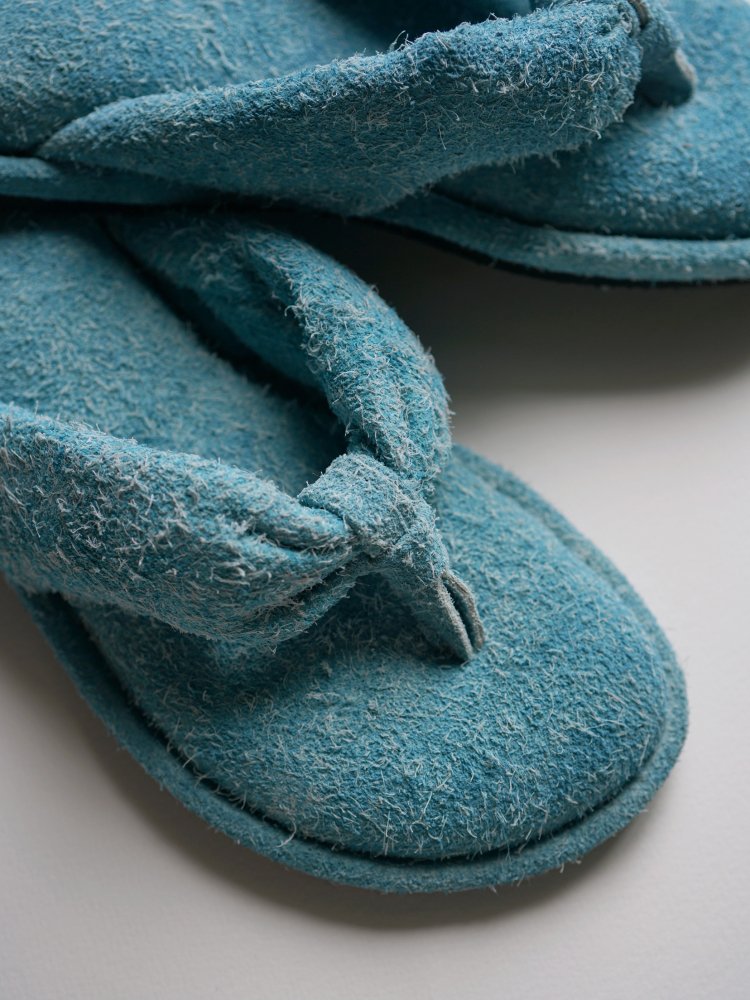 FUMIKA_UCHIDA PILE SUEDE SANDALS / GREY / BLUE - n e p