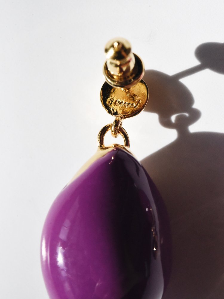 ララガン R.ALAGAN EGGPLANT EARRINGS-