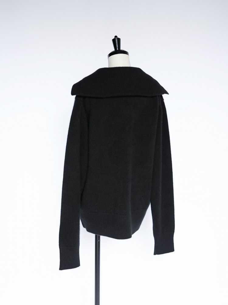 Ernie Palo BABY CASHMERE HIGH NECK KNIT / BLK - n e p