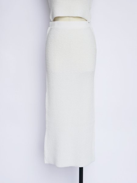 babaco WAFFLE SKIRT / WHITE<img class='new_mark_img2' src='https://img.shop-pro.jp/img/new/icons23.gif' style='border:none;display:inline;margin:0px;padding:0px;width:auto;' />