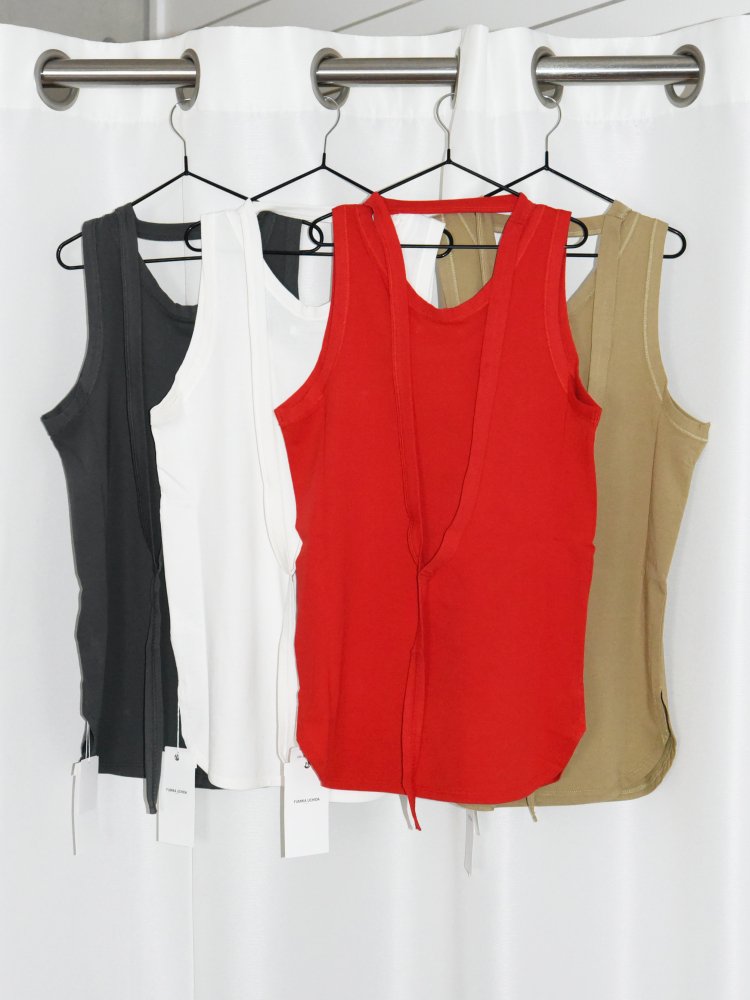 FUMIKA_UCHIDA DOUBLE NECK NO-SLEEVE TANKTOP - n e p