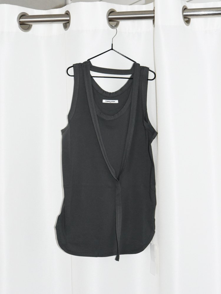 FUMIKA_UCHIDA DOUBLE NECK NO-SLEEVE TANKTOP - n e p