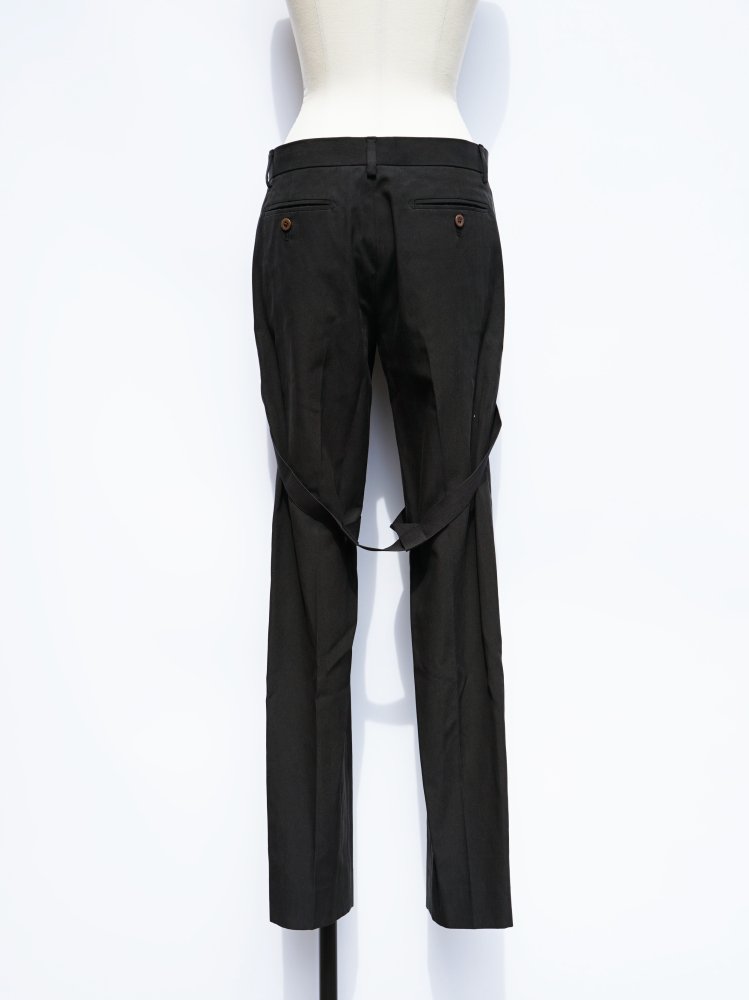 FUMIKA_UCHIDA GABARDINE HARNESS SLACKS / BLACK - n e p