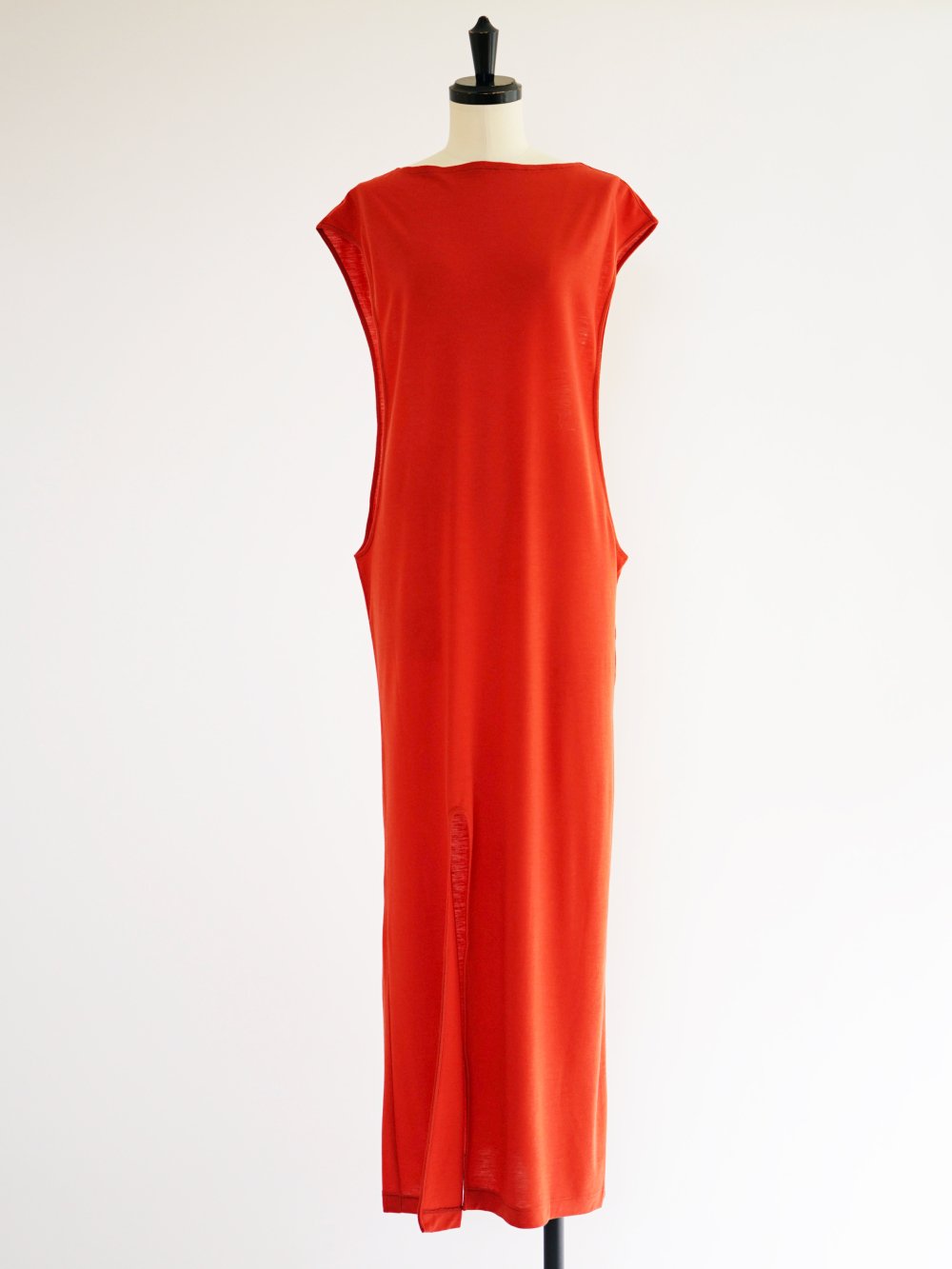 AURALEE SUPER SOFT WOOL JERSEY DRESS / RED - n e p