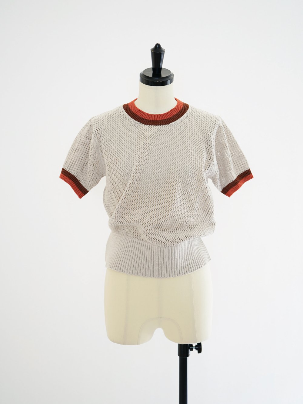 Ernie Palo MESH KNIT TEE / IVORY - n e p