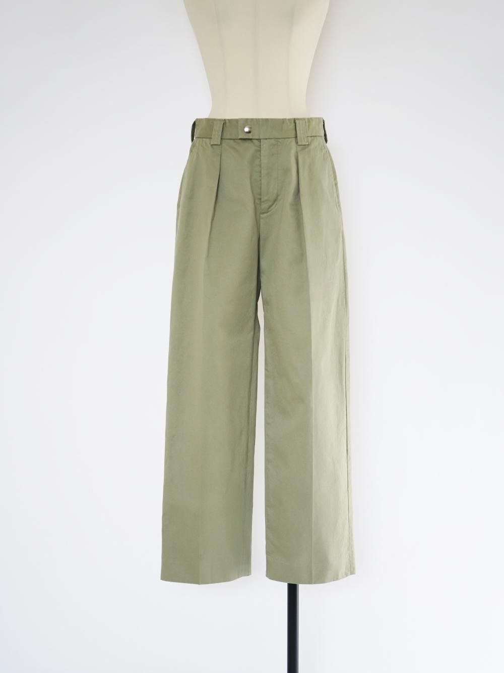 FUMIKA_UCHIDA CHINO TAPERED SLACKS / KHAKIBEIGE_SILVER
