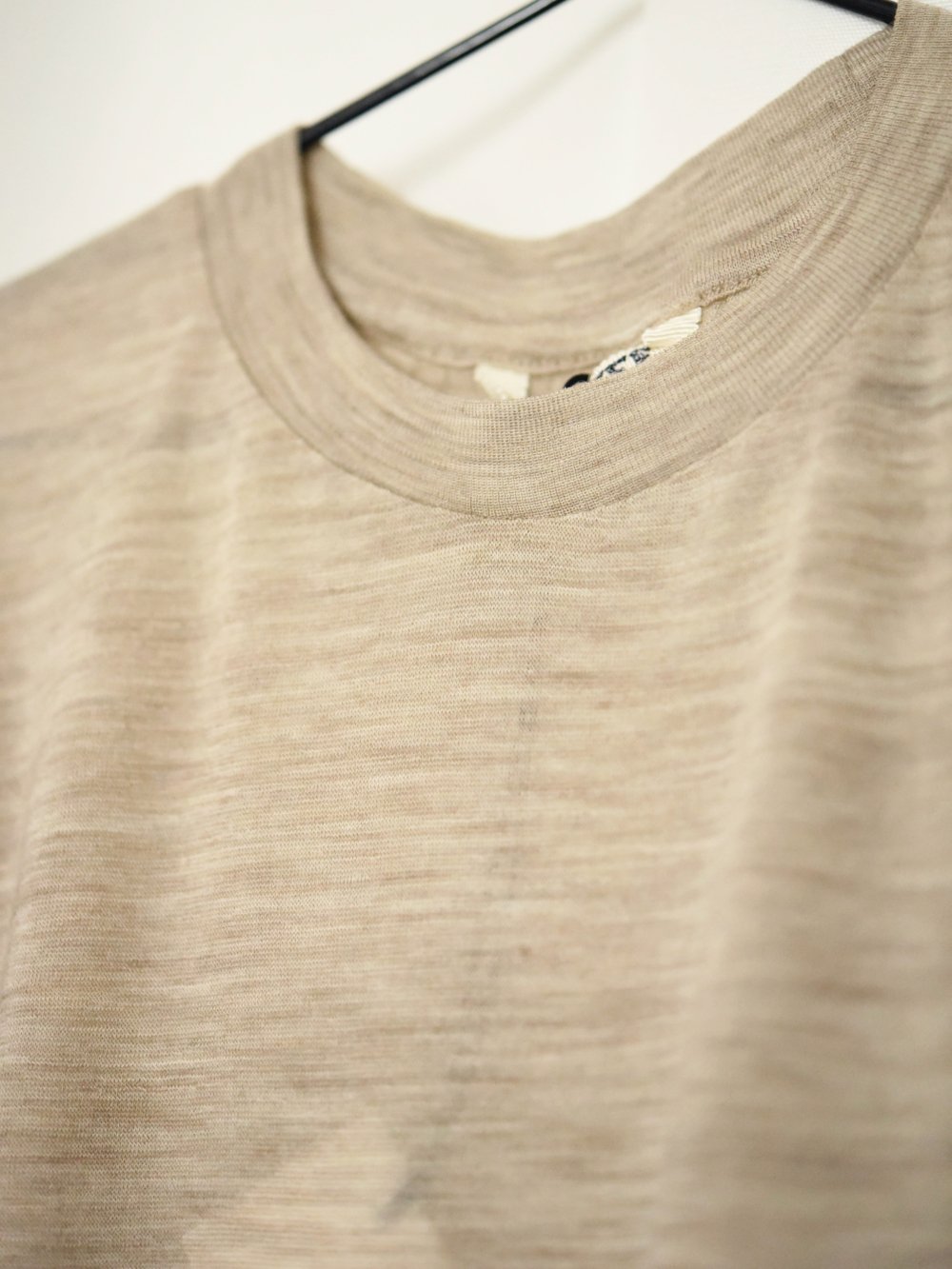 AURALEE SUPER SOFT WOOL SHEER JERSEY L/S TEE - n e p