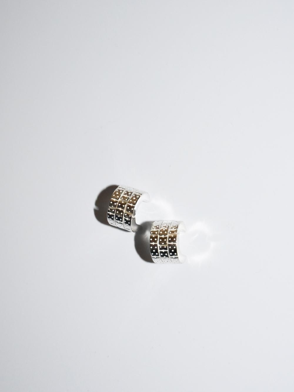 R.ALAGAN DOT TILE HOOPS / SILVER