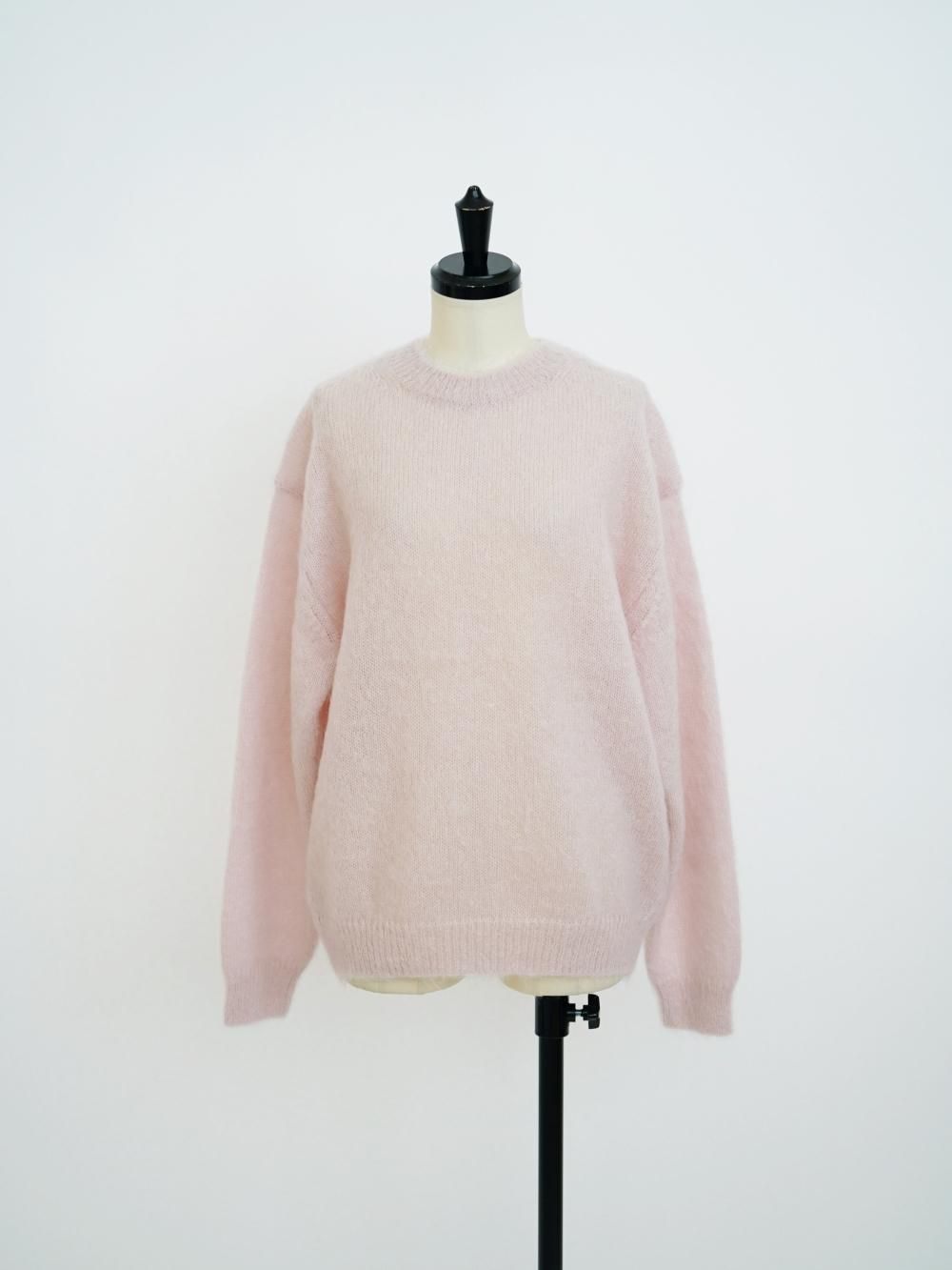 AURALEE BRUSHED SUPER KID MOHAIR KNIT P/O / LIGHT PINK / 0,1,2 - n e p