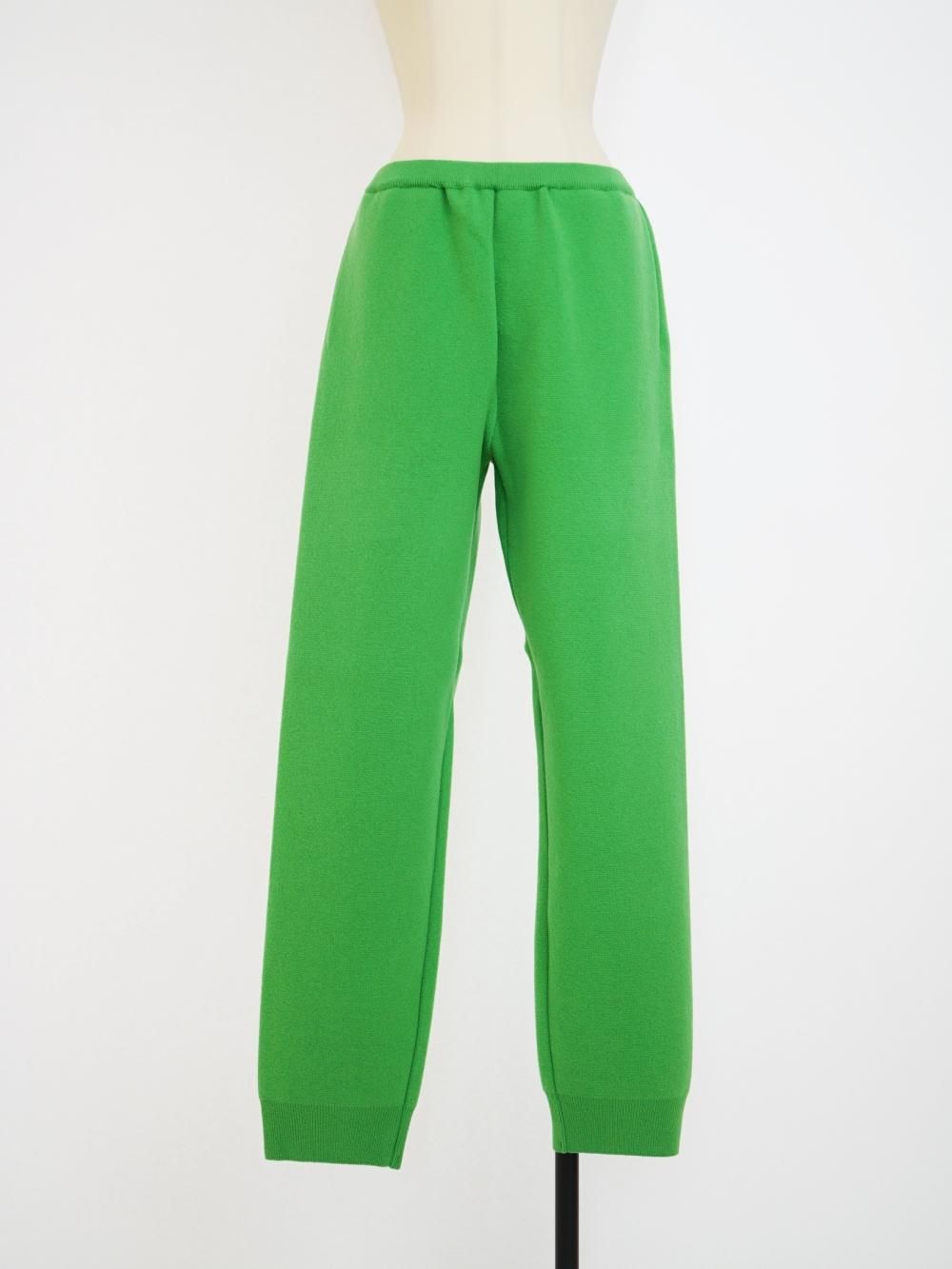 AURALEE HEAVY MILANO RIB KNIT PANTS / GREEN - n e p