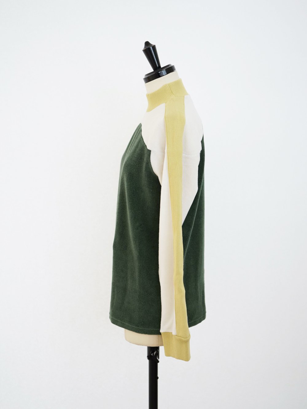 FUMIKA_UCHIDA PILE SWITCHING ATHLETIC LONG SLEEVE TEE / GREEN*OFF*LIME - n  e p