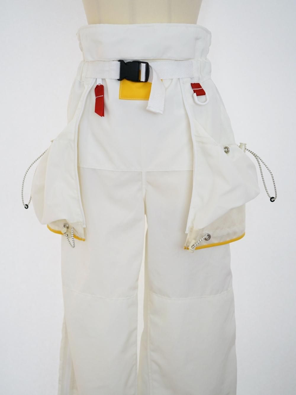 FUMIKA_UCHIDA NYLON WAIST POCKET MINI SKIRT / WHITE