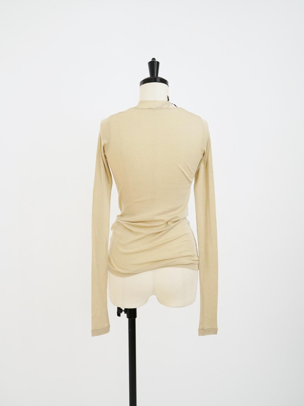 AURALEE SUPER HIGH GAUGE SHEER RIB L/S TEE - n e p