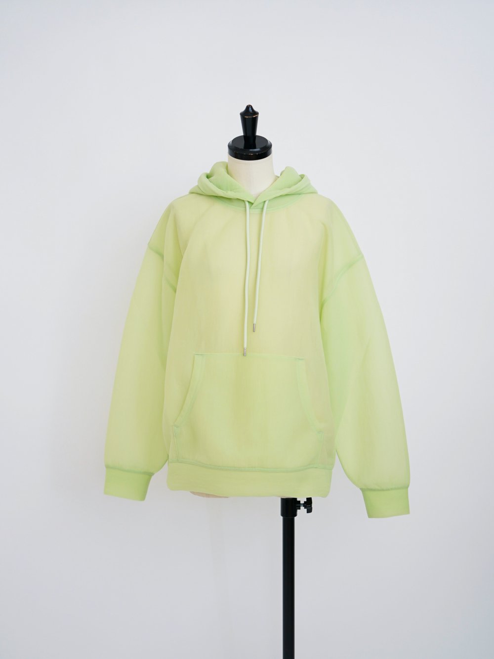 AURALEE ELASTIC SHEER NYLON PO PARKA / LIME GREEN