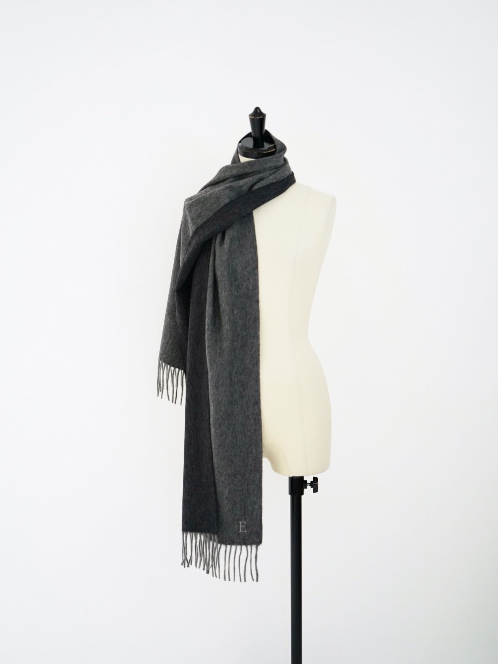 Ernie Palo CASHMERE DOUBLE FACE SCARF / GRAY