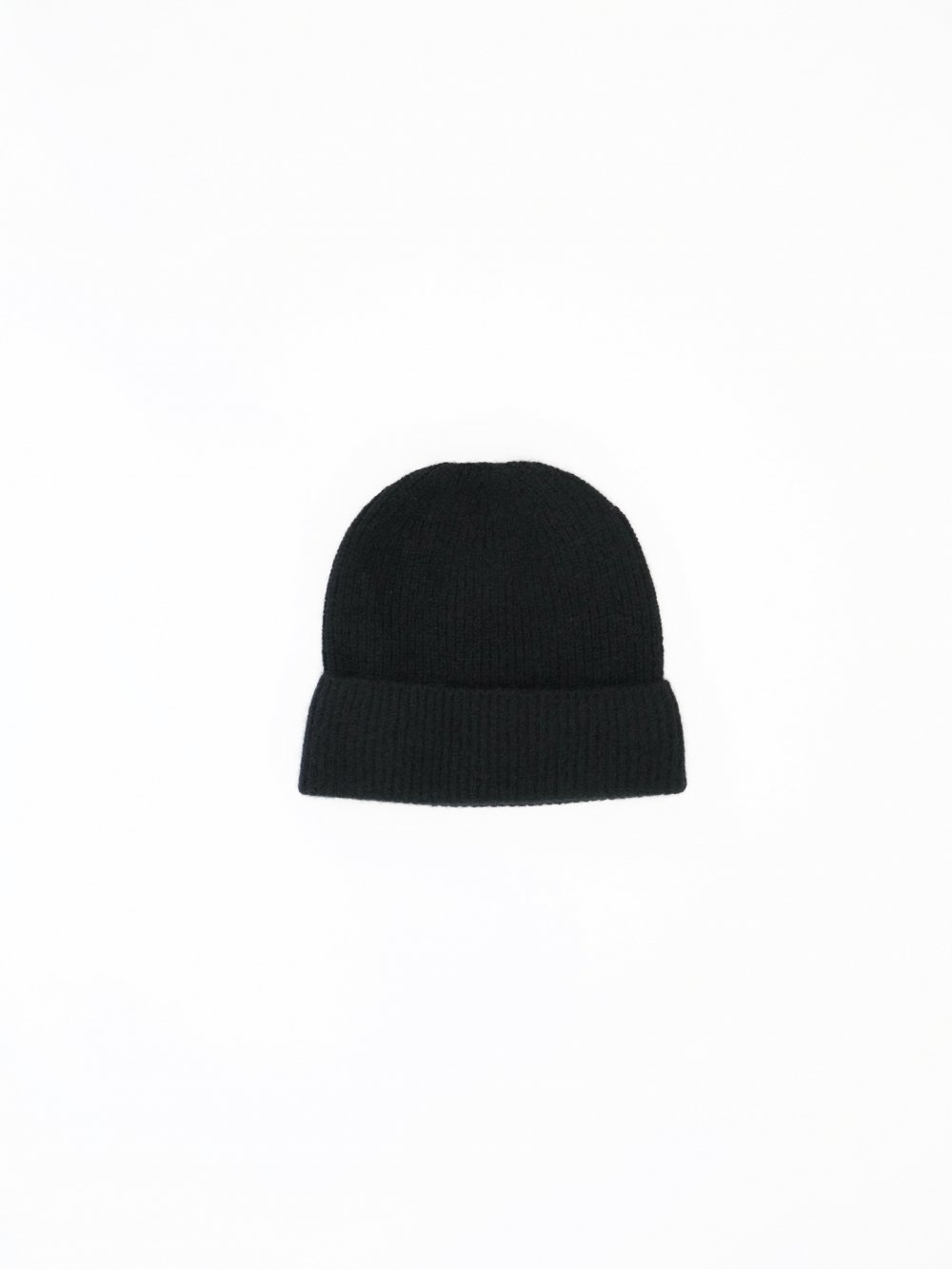 AURALEE BABY CASHMERE KNIT CAP / TOP BLACK