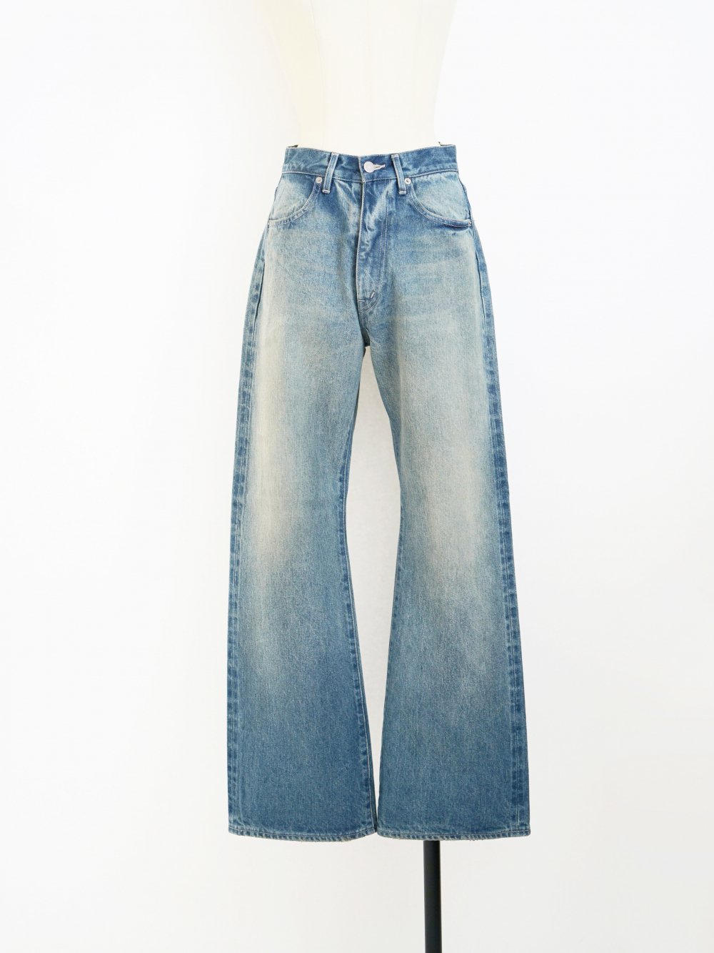 AURALEE SELVEDGE FADED HEAVY DENIM PANTS / FADED INDIGO