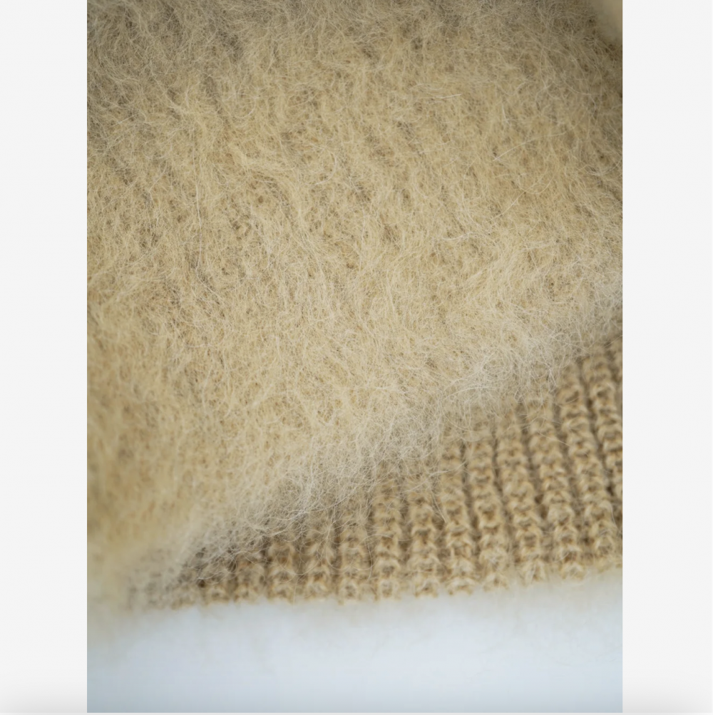 FUMIKA_UCHIDA MOHAIR / ALPACA BLEND BEANIE /BEIGE