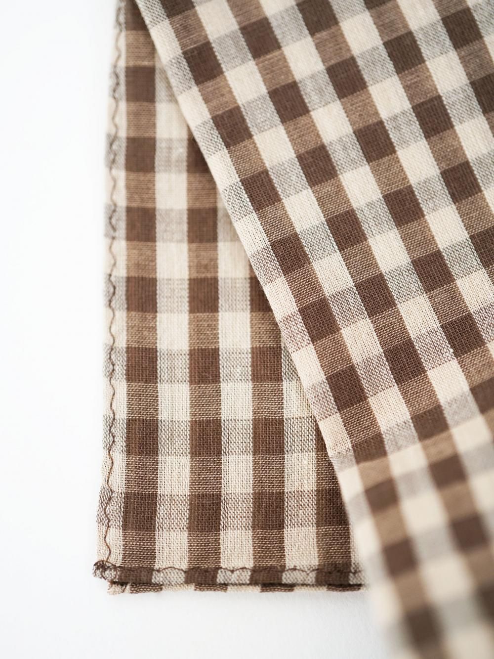 AIRY LIGHT COTTON CHECK SCARF - AURALEE Official Website