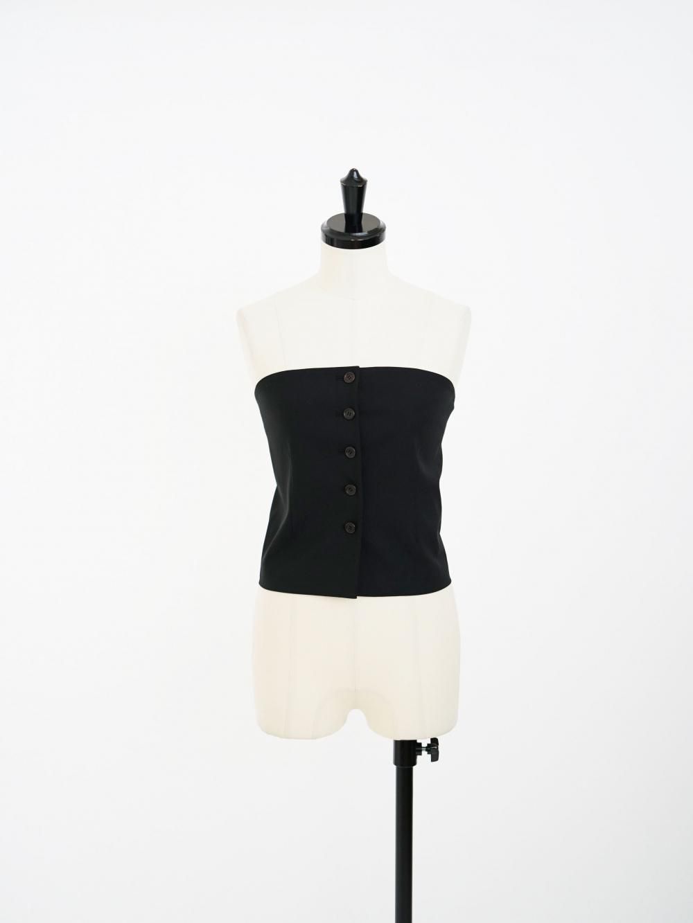 AMOMENTO BUTTON UP BUSTIER / BLACK