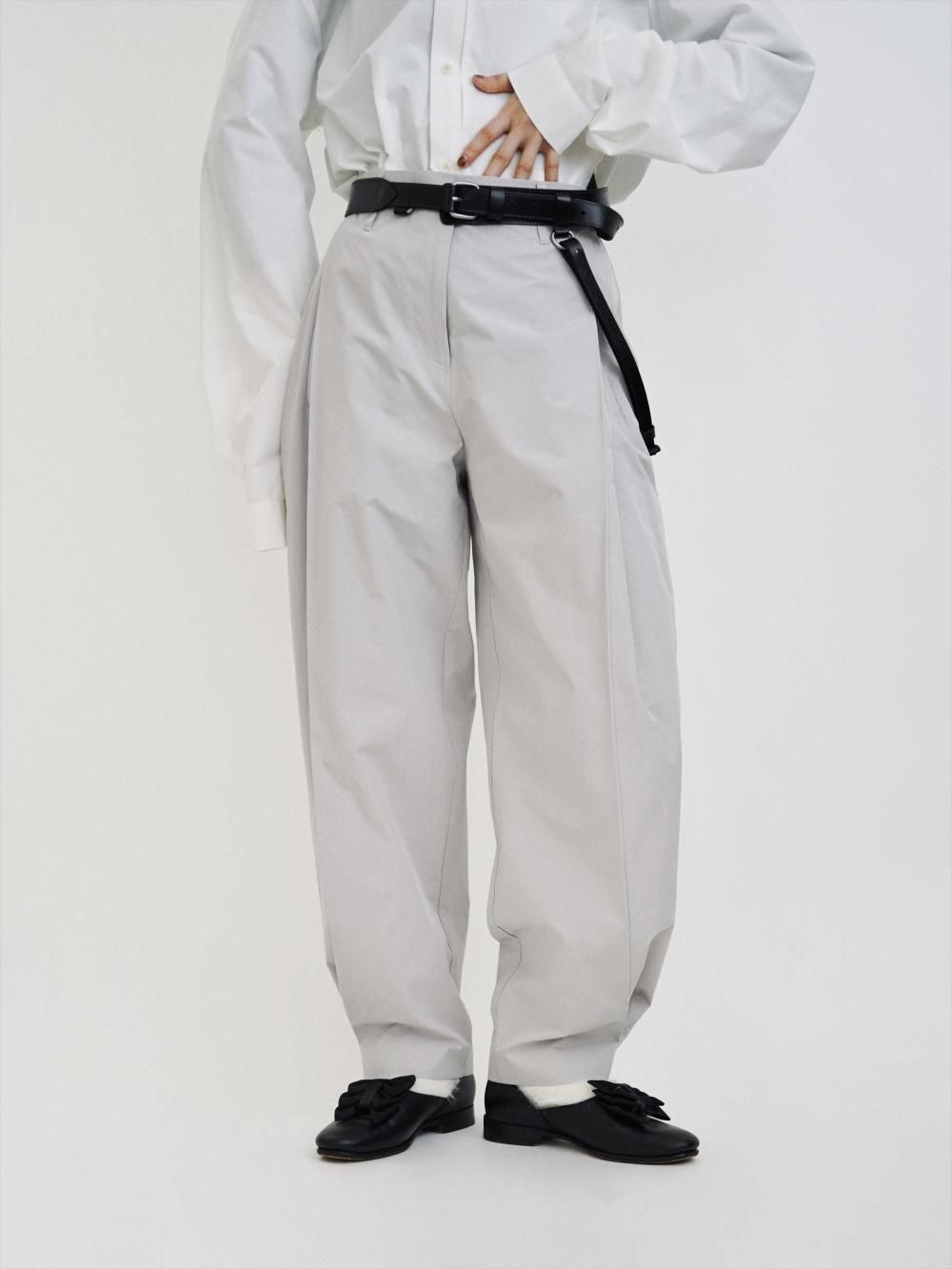AMOMENTO BUTTON GARCONNE PANTS / GRY