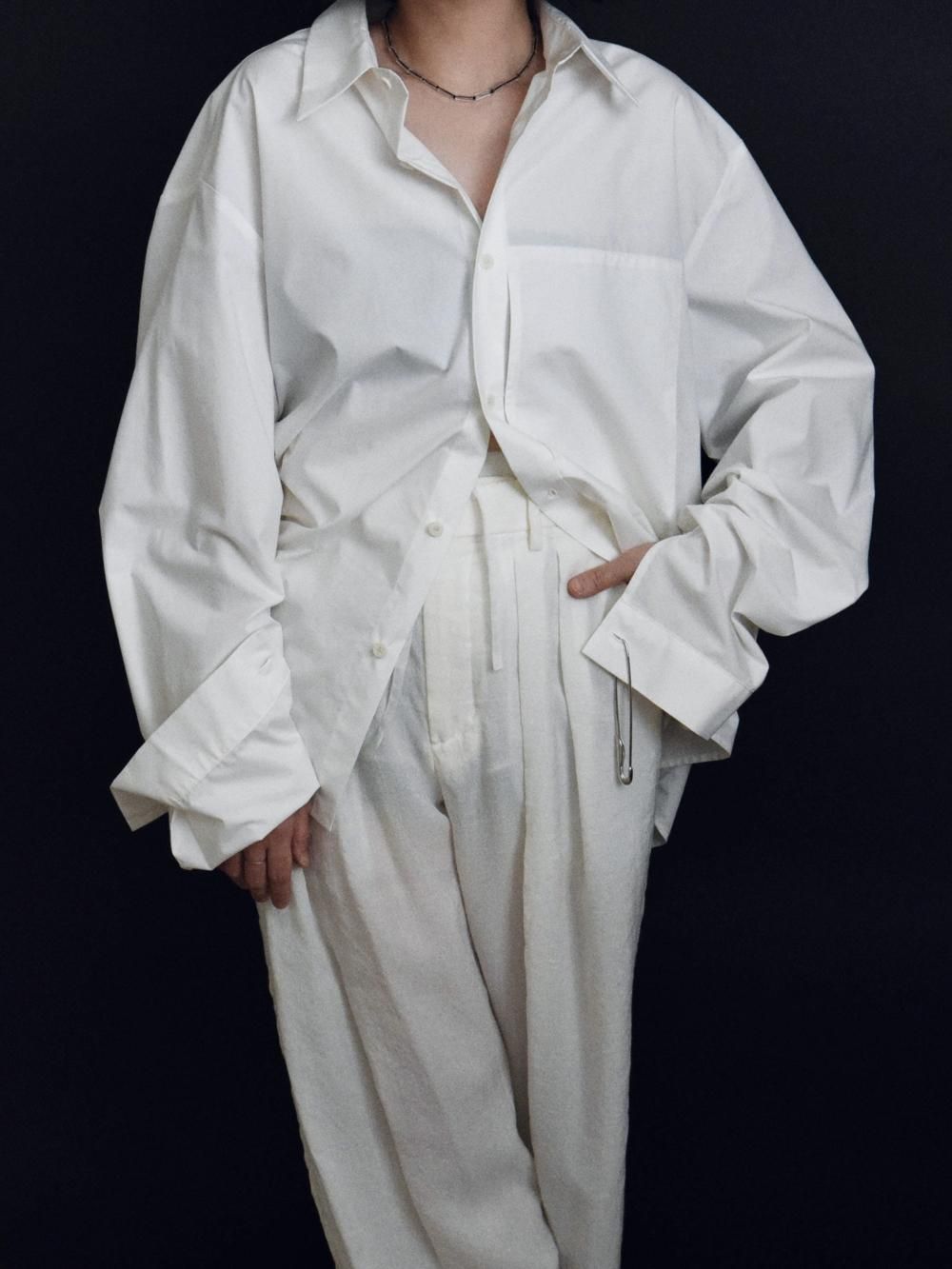 AMOMENTO BASIC POCKET SHIRTS / IVORY
