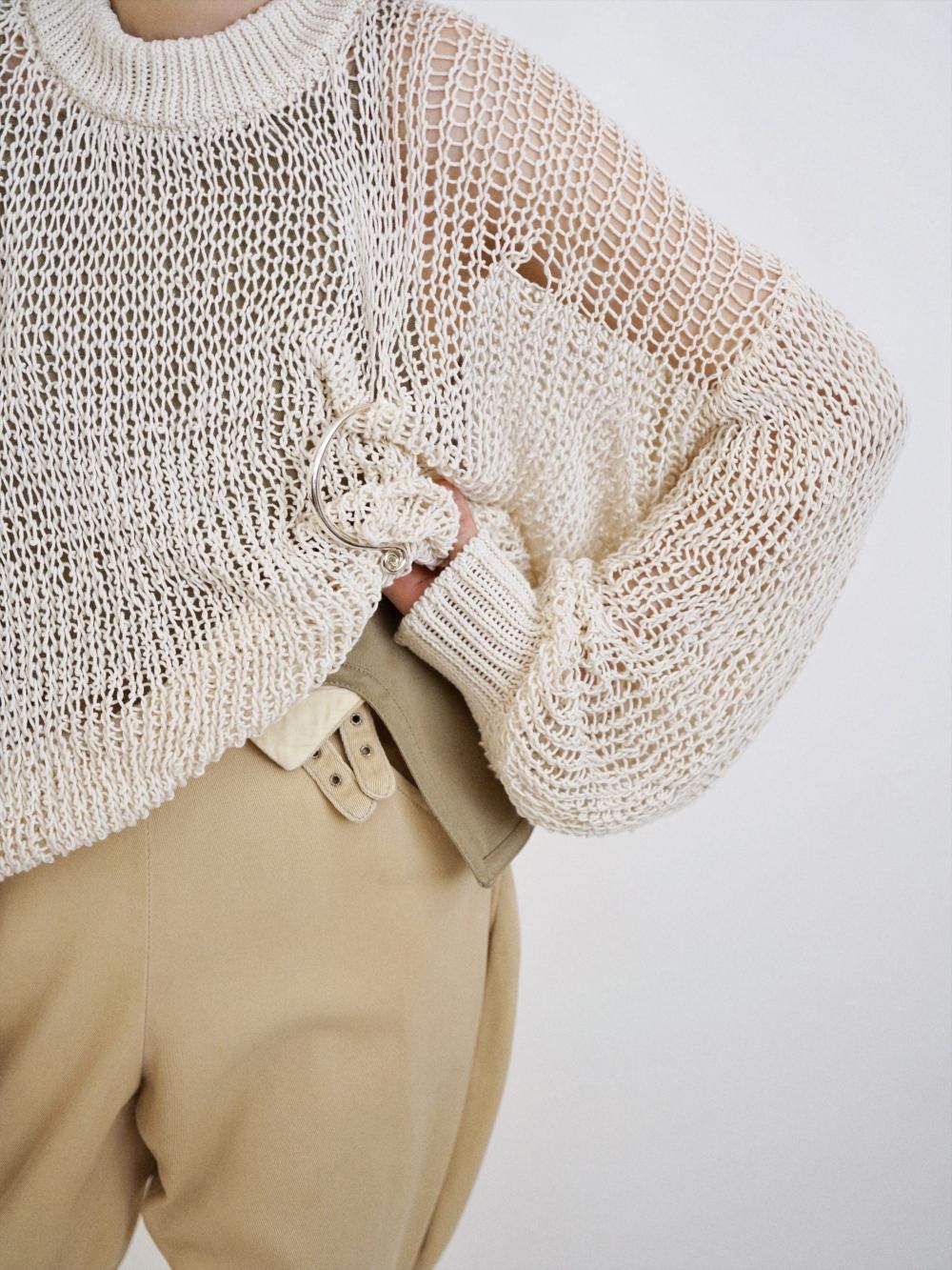 UNUSED KNIT TOP /  ECRU 