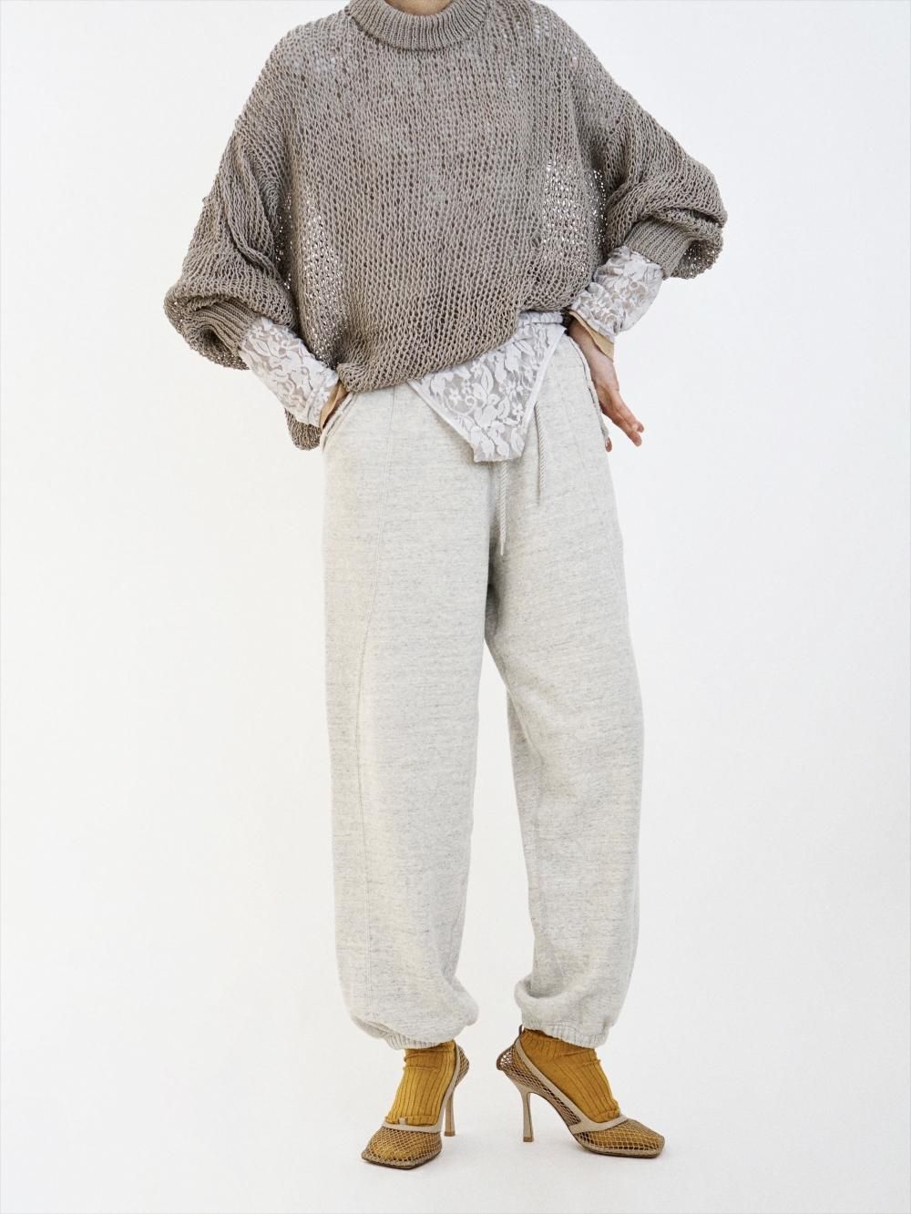 UNUSED KNIT TOP /  GREIGE