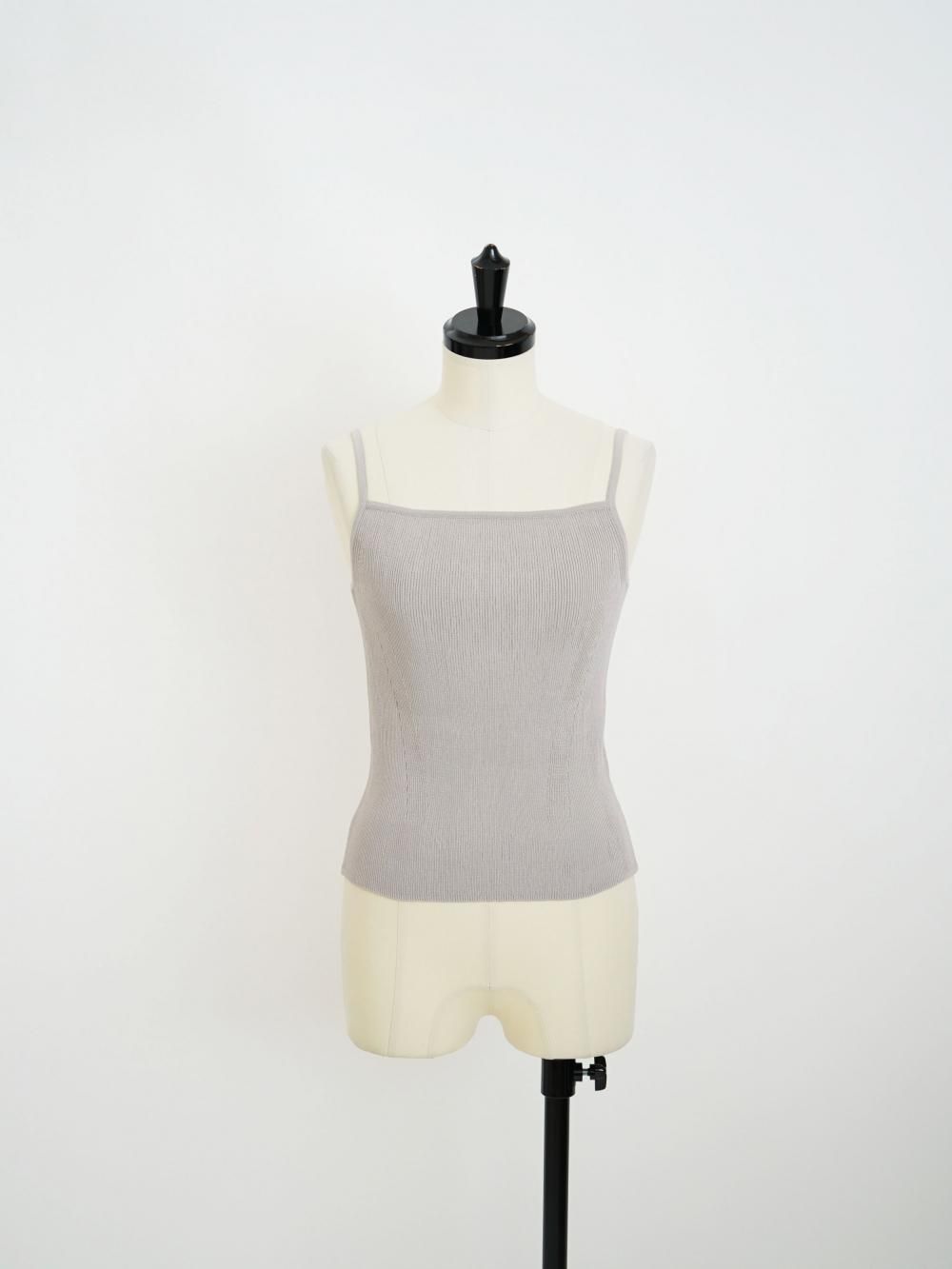 AMOMENTO KNIT SLEEVELESS TOP / GREY 