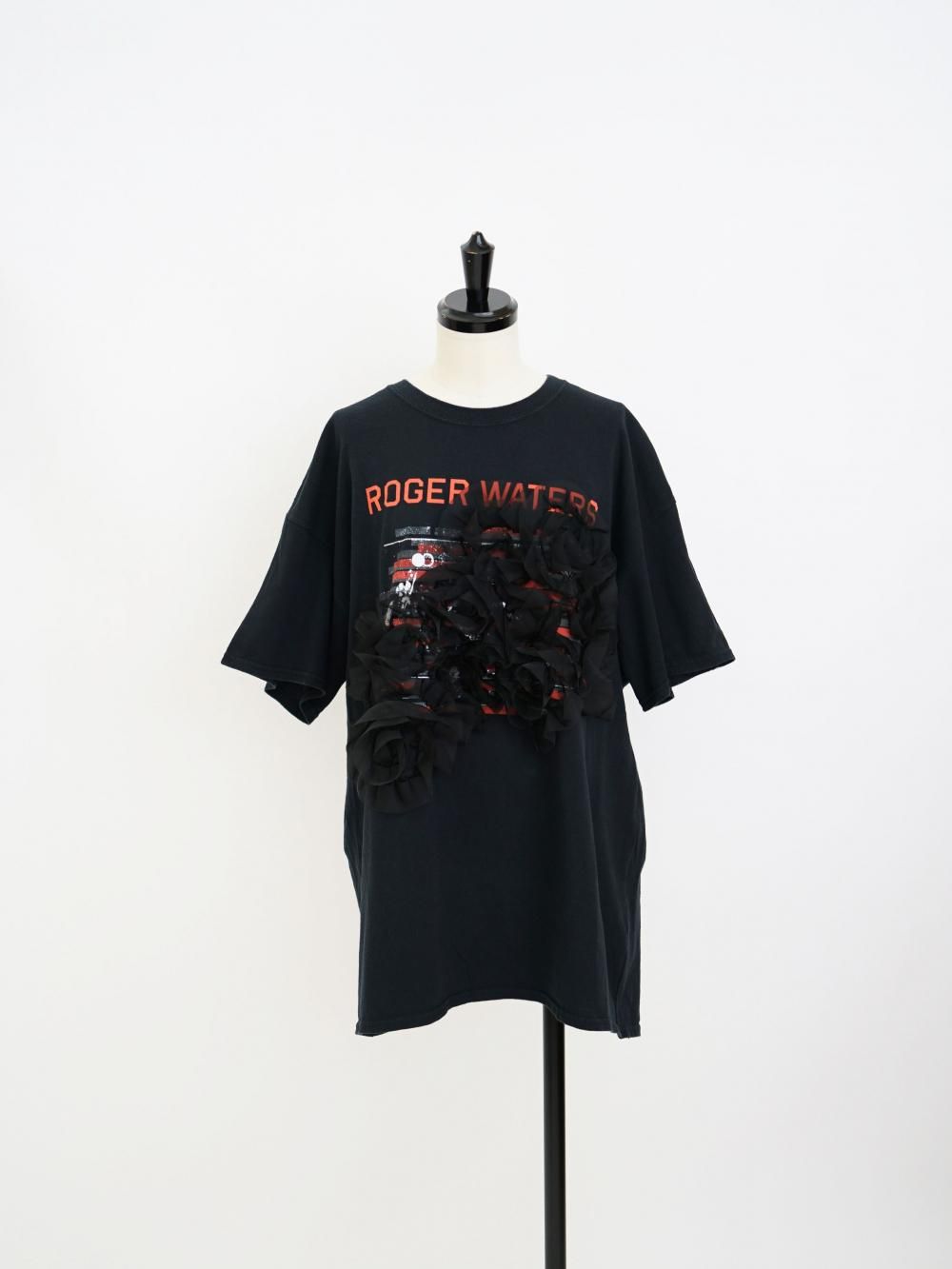yuumiARIA FRILL FLOWER TEE / BLACK